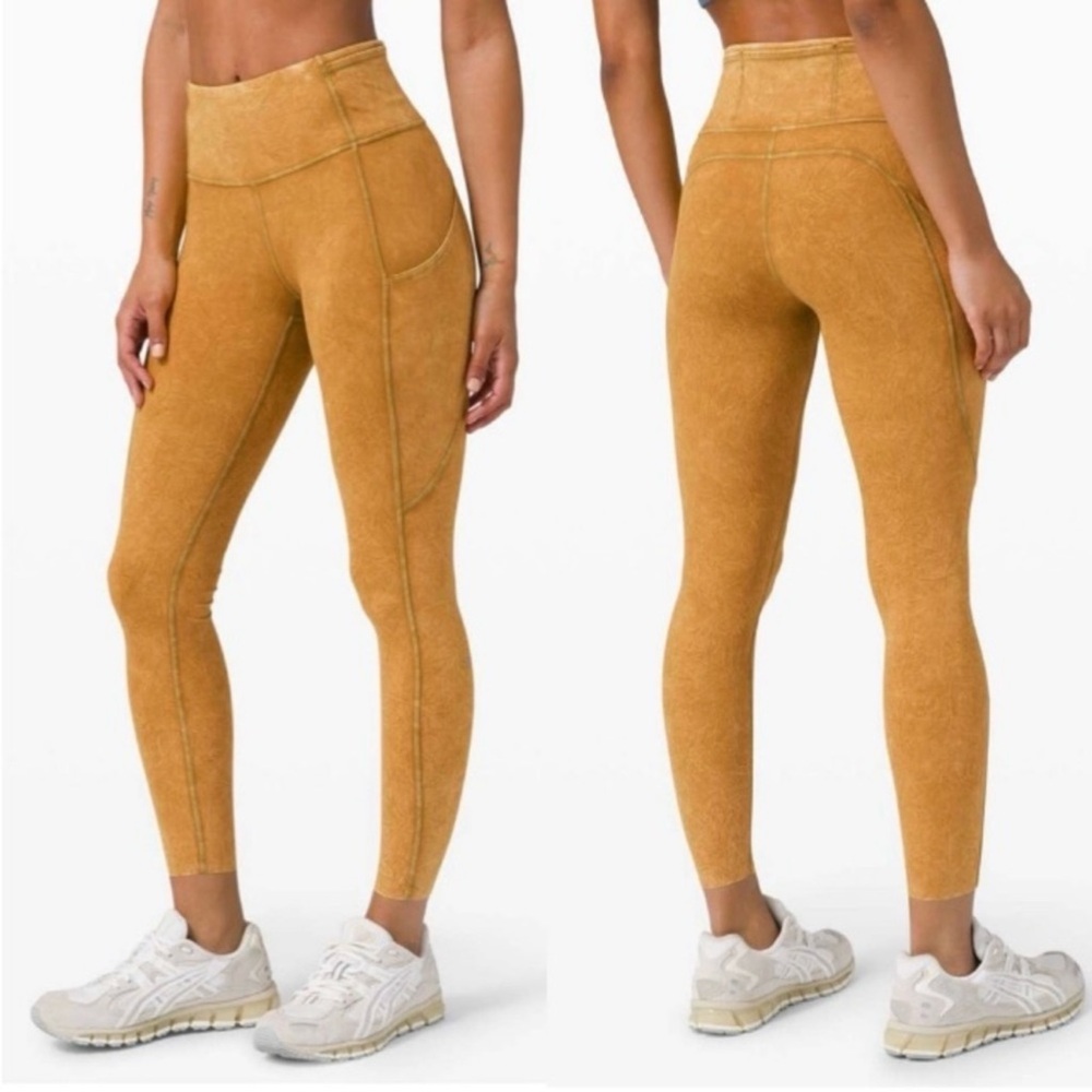 Lululemon Fast and Free Tight II 25" Non-Reflective
Ice Wash Spiced Bronze Sz 6